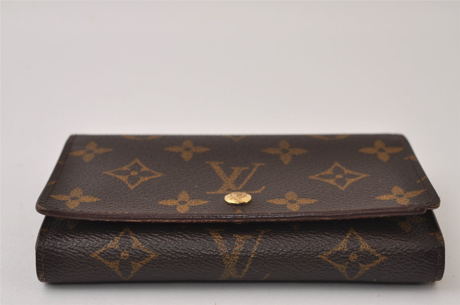 Auth Louis Vuitton Monogram Porte Monnaie Billets Tresor Wallet M61730 LV 0150J