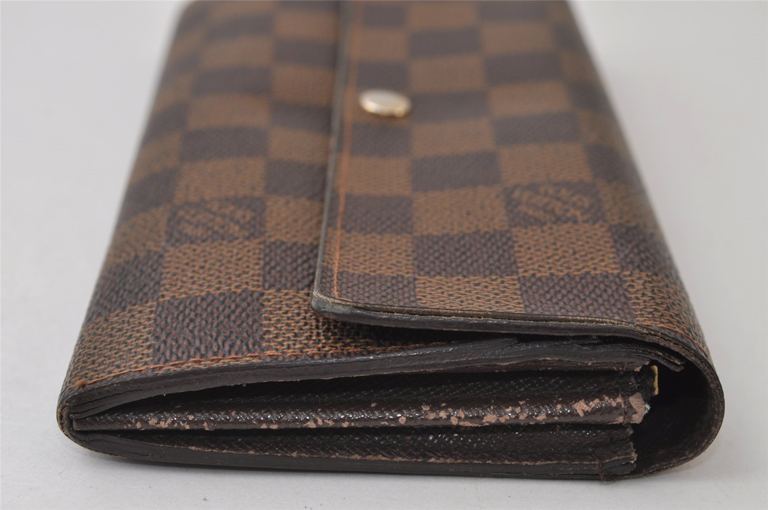 Authentic Louis Vuitton Damier Portefeuille Sarah Long Wallet N61734 LV 0151J