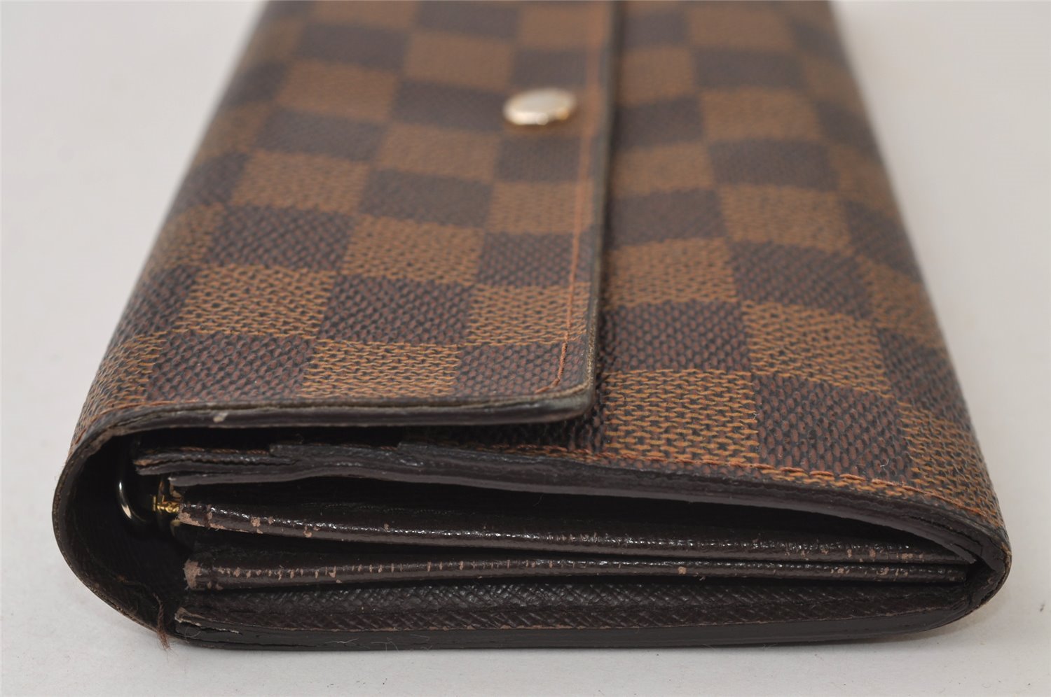 Authentic Louis Vuitton Damier Portefeuille Sarah Long Wallet N61734 LV 0151J