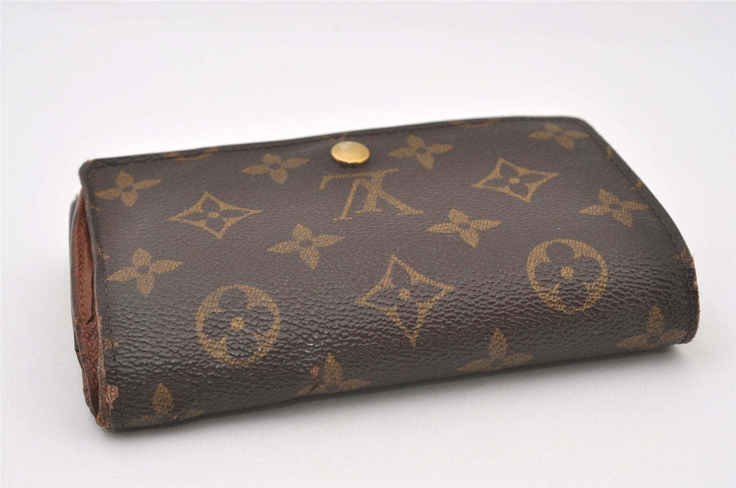 Auth Louis Vuitton Monogram Porte Monnaie Billets Tresor Wallet M61730 LV 0153J