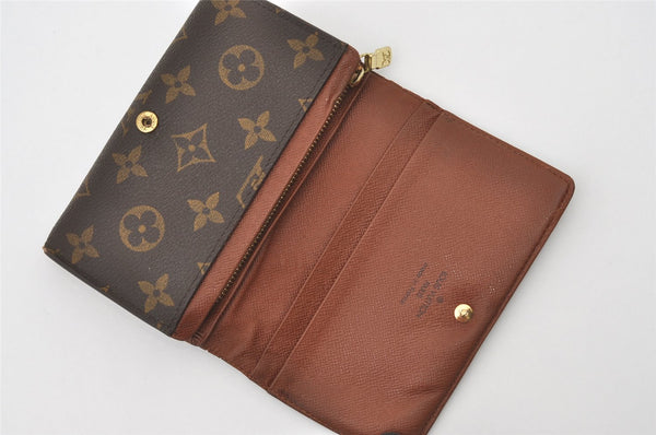 Auth Louis Vuitton Monogram Porte Monnaie Billets Tresor Wallet M61730 LV 0153J