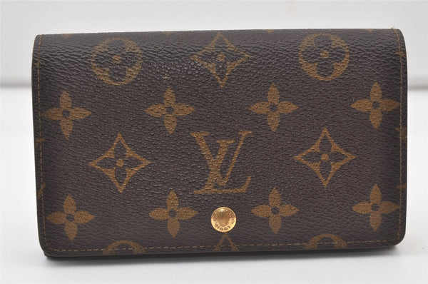 Auth Louis Vuitton Monogram Porte Monnaie Billets Tresor Wallet M61730 LV 0154J