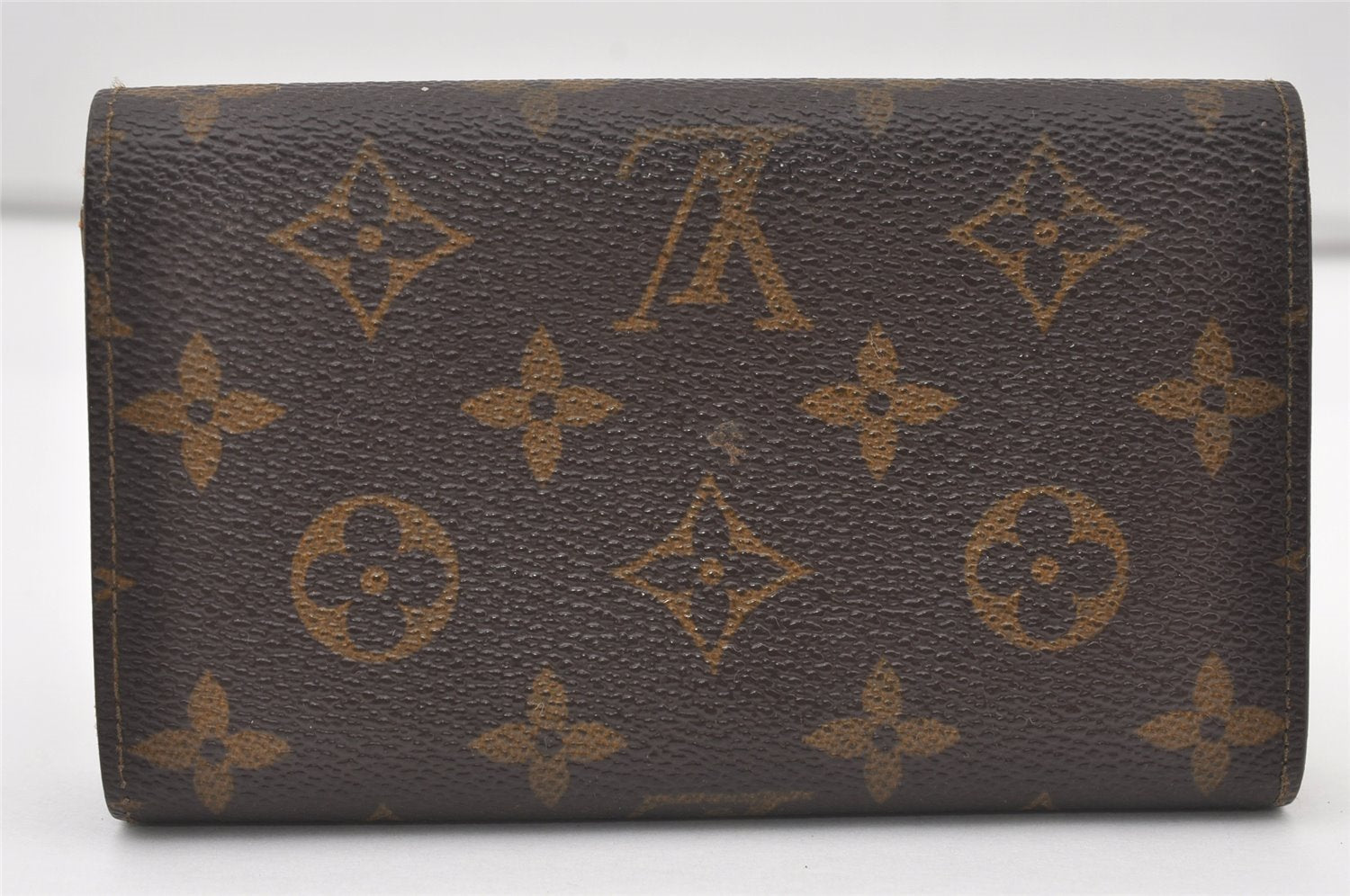 Auth Louis Vuitton Monogram Porte Monnaie Billets Tresor Wallet M61730 LV 0154J