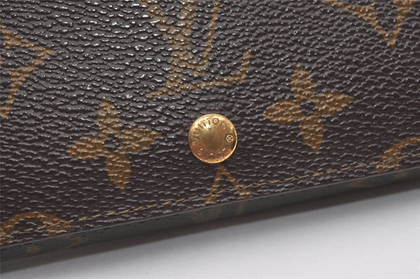 Auth Louis Vuitton Monogram Porte Monnaie Billets Tresor Wallet M61730 LV 0154J