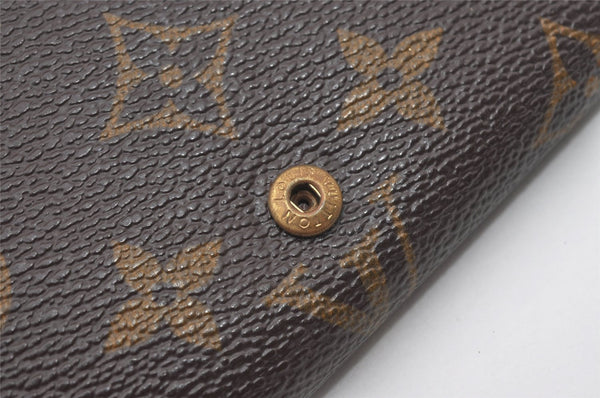 Auth Louis Vuitton Monogram Porte Monnaie Billets Tresor Wallet M61730 LV 0154J