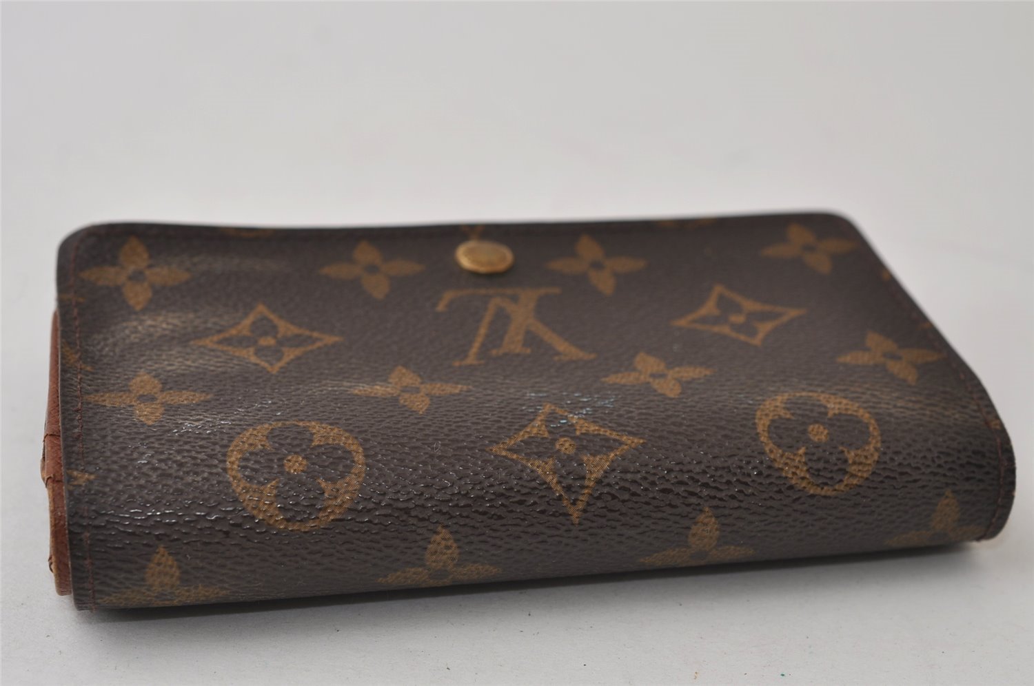 Auth Louis Vuitton Monogram Porte Monnaie Billets Tresor Wallet M61730 LV 0155J