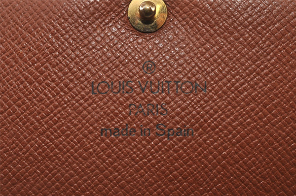 Auth Louis Vuitton Monogram Porte Monnaie Billets Tresor Wallet M61730 LV 0155J