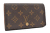 Auth Louis Vuitton Monogram Porte Monnaie Billets Tresor Wallet M61730 LV 0156J