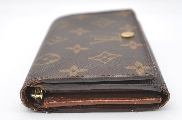 Auth Louis Vuitton Monogram Porte Monnaie Billets Tresor Wallet M61730 LV 0156J