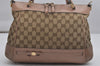 Authentic GUCCI Mayfair 2Way Tote Bag GG Canvas Leather 269894 Brown 0156K