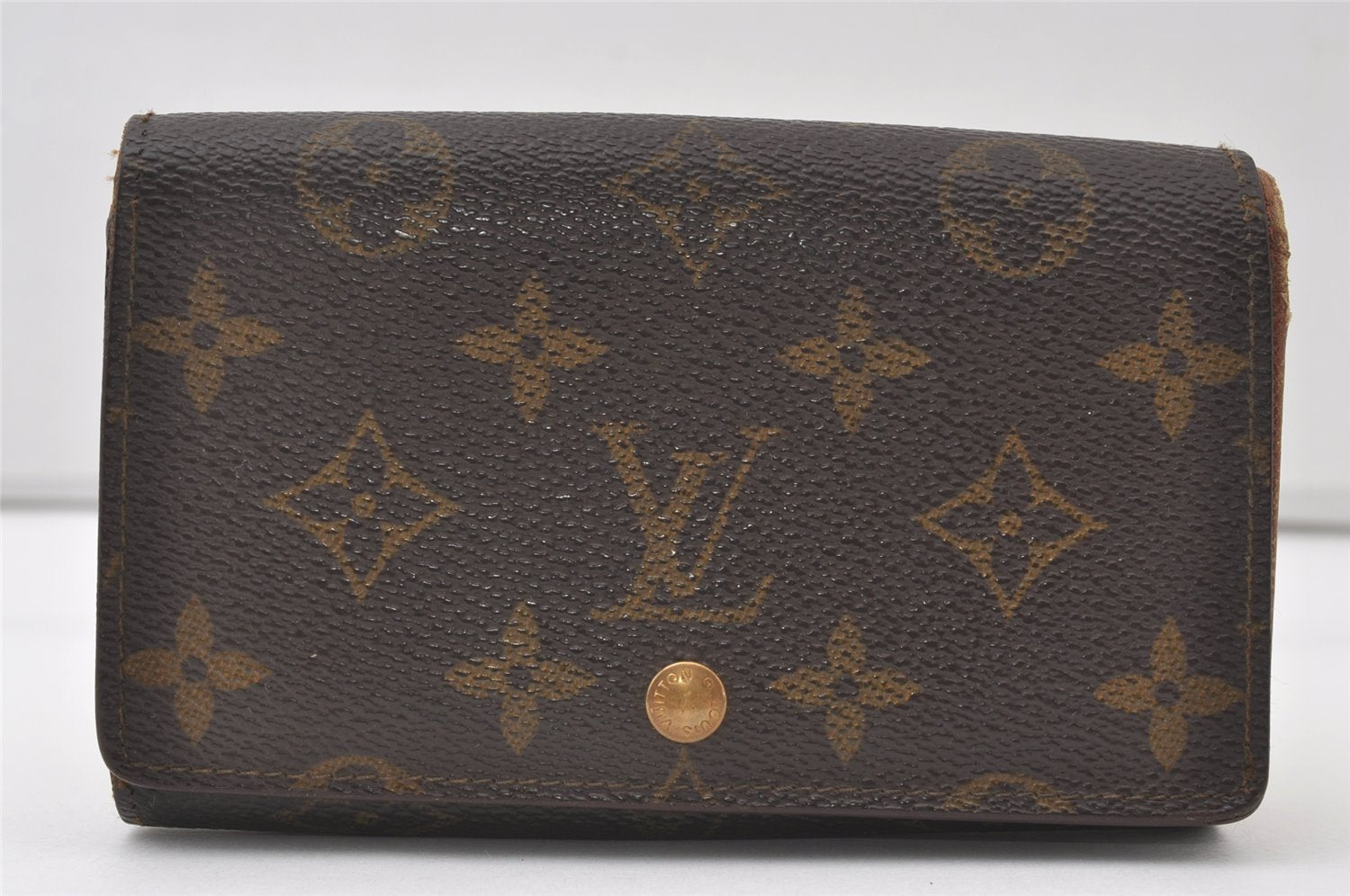 Auth Louis Vuitton Monogram Porte Monnaie Billets Tresor Wallet M61730 LV 0157J