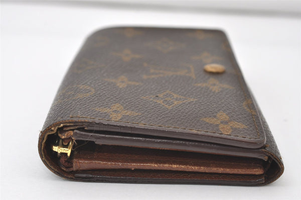 Auth Louis Vuitton Monogram Porte Monnaie Billets Tresor Wallet M61730 LV 0157J