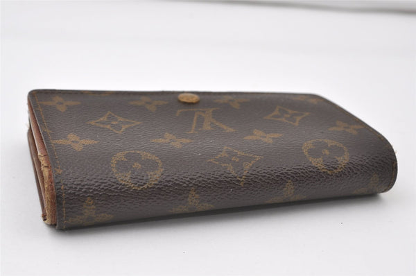 Auth Louis Vuitton Monogram Porte Monnaie Billets Tresor Wallet M61730 LV 0157J