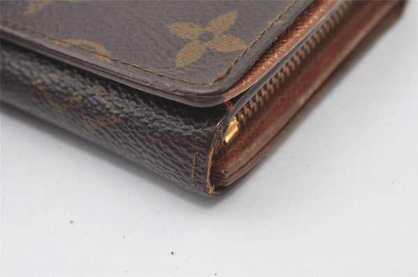 Auth Louis Vuitton Monogram Porte Monnaie Billets Tresor Wallet M61730 LV 0157J