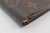 Auth Louis Vuitton Monogram Porte Monnaie Billets Tresor Wallet M61730 LV 0157J