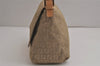 Auth FENDI Zucchino Mamma Baguette Shoulder Bag Canvas Leather Beige 0157K