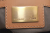 Auth FENDI Zucchino Mamma Baguette Shoulder Bag Canvas Leather Beige 0157K