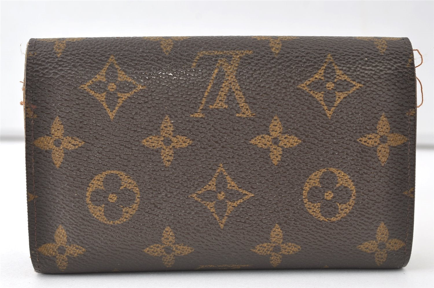 Auth Louis Vuitton Monogram Porte Monnaie Billets Tresor Wallet LV Junk 0159J