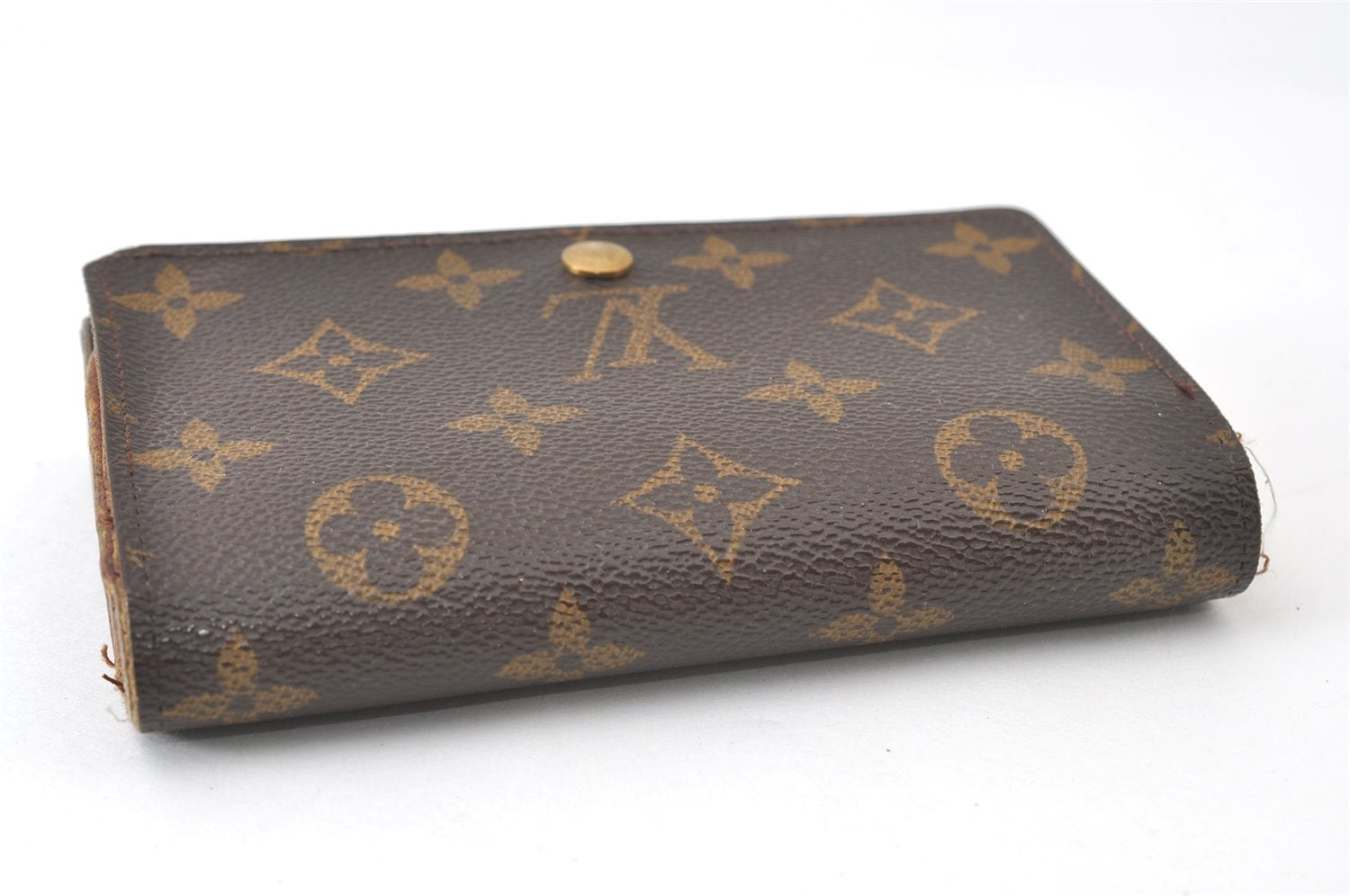 Auth Louis Vuitton Monogram Porte Monnaie Billets Tresor Wallet LV Junk 0159J