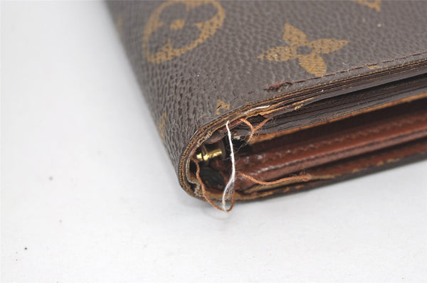 Auth Louis Vuitton Monogram Porte Monnaie Billets Tresor Wallet LV Junk 0159J