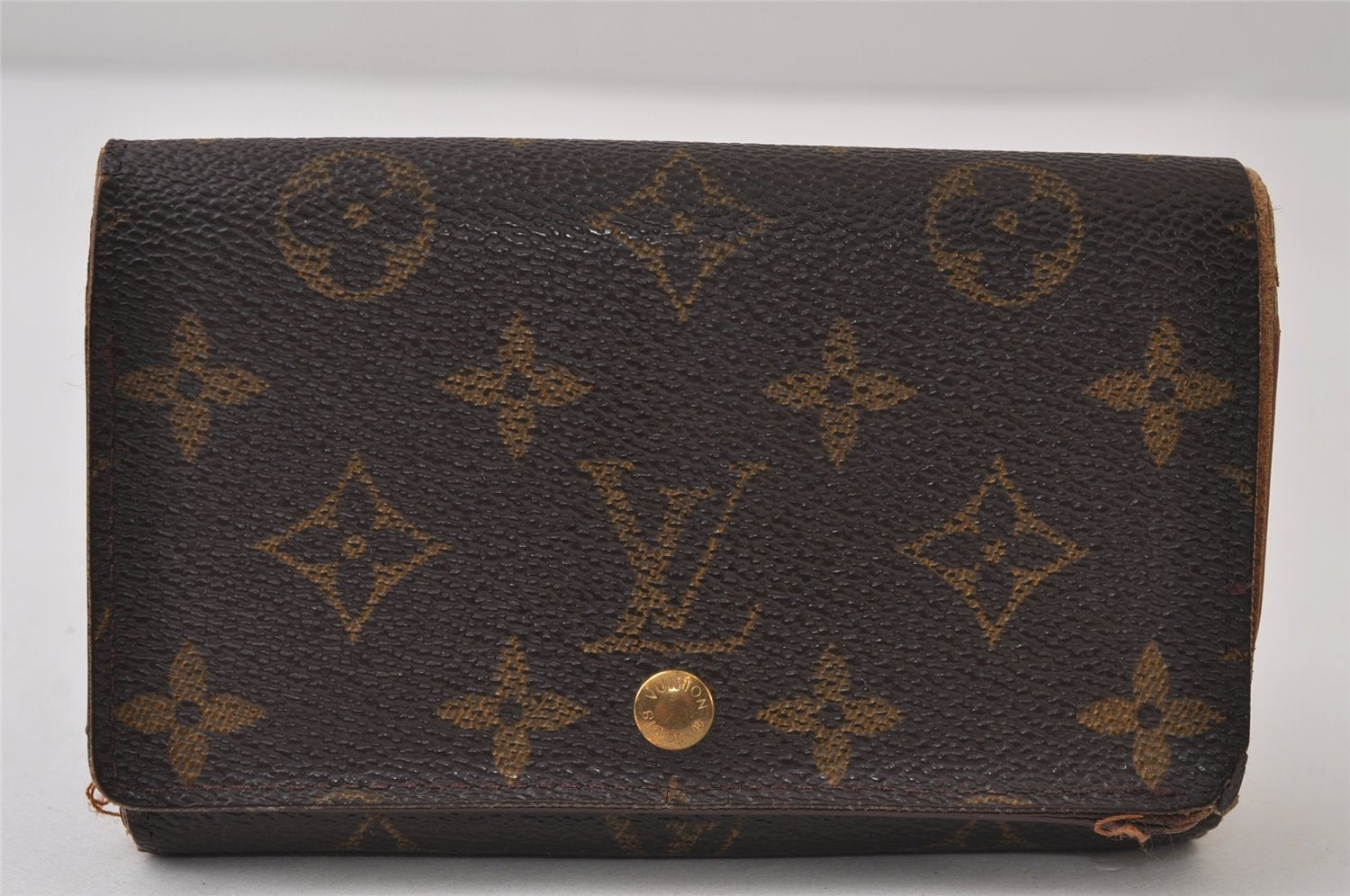 Auth Louis Vuitton Monogram Porte Monnaie Billets Tresor Wallet M61730 LV 0160J