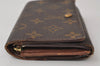 Auth Louis Vuitton Monogram Porte Monnaie Billets Tresor Wallet M61730 LV 0160J