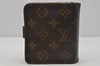 Authentic Louis Vuitton Monogram Compact Zip Bifold Wallet M61667 LV Junk 0161J