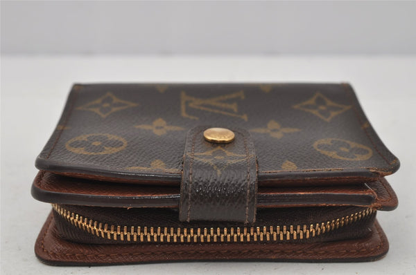 Authentic Louis Vuitton Monogram Compact Zip Bifold Wallet M61667 LV Junk 0161J