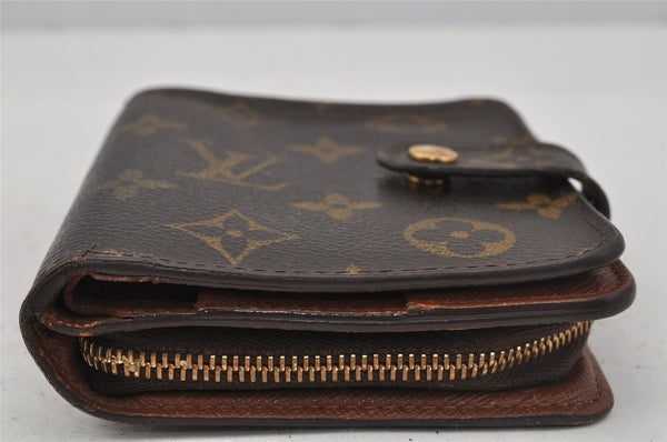 Authentic Louis Vuitton Monogram Compact Zip Bifold Wallet M61667 LV Junk 0161J