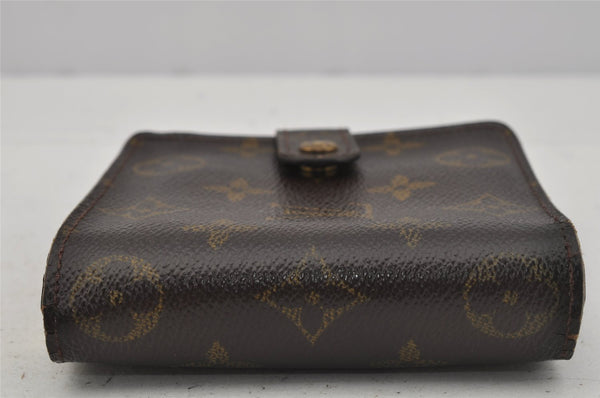 Authentic Louis Vuitton Monogram Compact Zip Bifold Wallet M61667 Junk 0163J