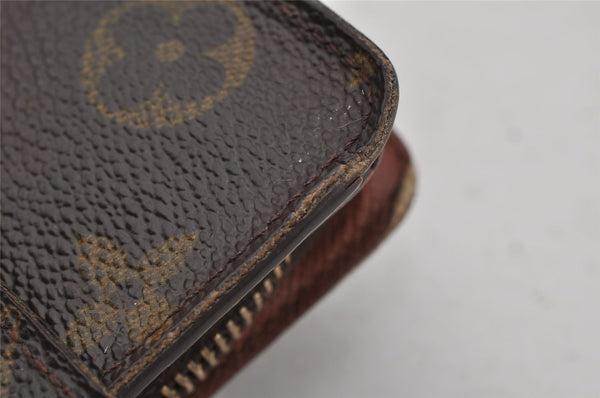 Authentic Louis Vuitton Monogram Compact Zip Bifold Wallet M61667 Junk 0163J