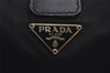 Authentic PRADA Nylon Tessuto Leather Shoulder Hand Bag Purse Black 0163K