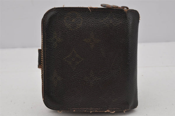 Authentic Louis Vuitton Monogram Compact Zip Bifold Wallet M61667 Junk 0164J