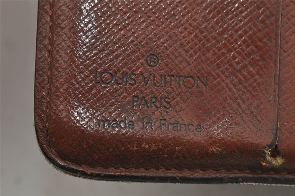 Authentic Louis Vuitton Monogram Compact Zip Bifold Wallet M61667 Junk 0164J