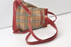 Authentic BURBERRY Nova Check Canvas Leather Backpack Beige Brown Junk 0164K