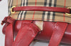 Authentic BURBERRY Nova Check Canvas Leather Backpack Beige Brown Junk 0164K