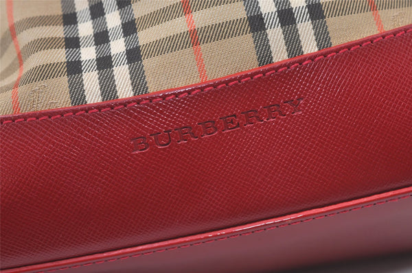 Authentic BURBERRY Nova Check Canvas Leather Backpack Beige Brown Junk 0164K