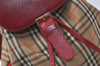 Authentic BURBERRY Nova Check Canvas Leather Backpack Beige Brown Junk 0164K
