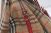 Authentic BURBERRY Nova Check Canvas Leather Backpack Beige Brown Junk 0164K