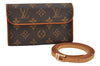 Auth Louis Vuitton Monogram Pochette Florentine Pouch Waist Bag M51855 LV 0165K