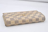 Authentic Louis Vuitton Damier Azur Portefeuille Sarah Wallet N61735 LV 0166J