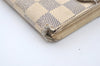 Authentic Louis Vuitton Damier Azur Portefeuille Sarah Wallet N61735 LV 0166J