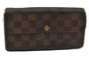 Authentic Louis Vuitton Damier Pochette Porte Monnaie Credit N61724 Wallet 0167J