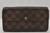 Authentic Louis Vuitton Damier Pochette Porte Monnaie Credit N61724 Wallet 0167J