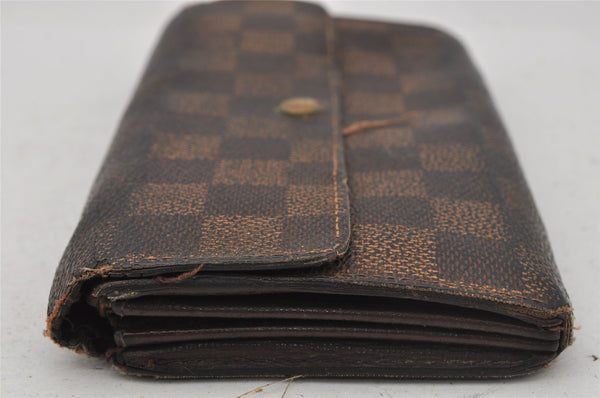 Authentic Louis Vuitton Damier Pochette Porte Monnaie Credit N61724 Wallet 0167J