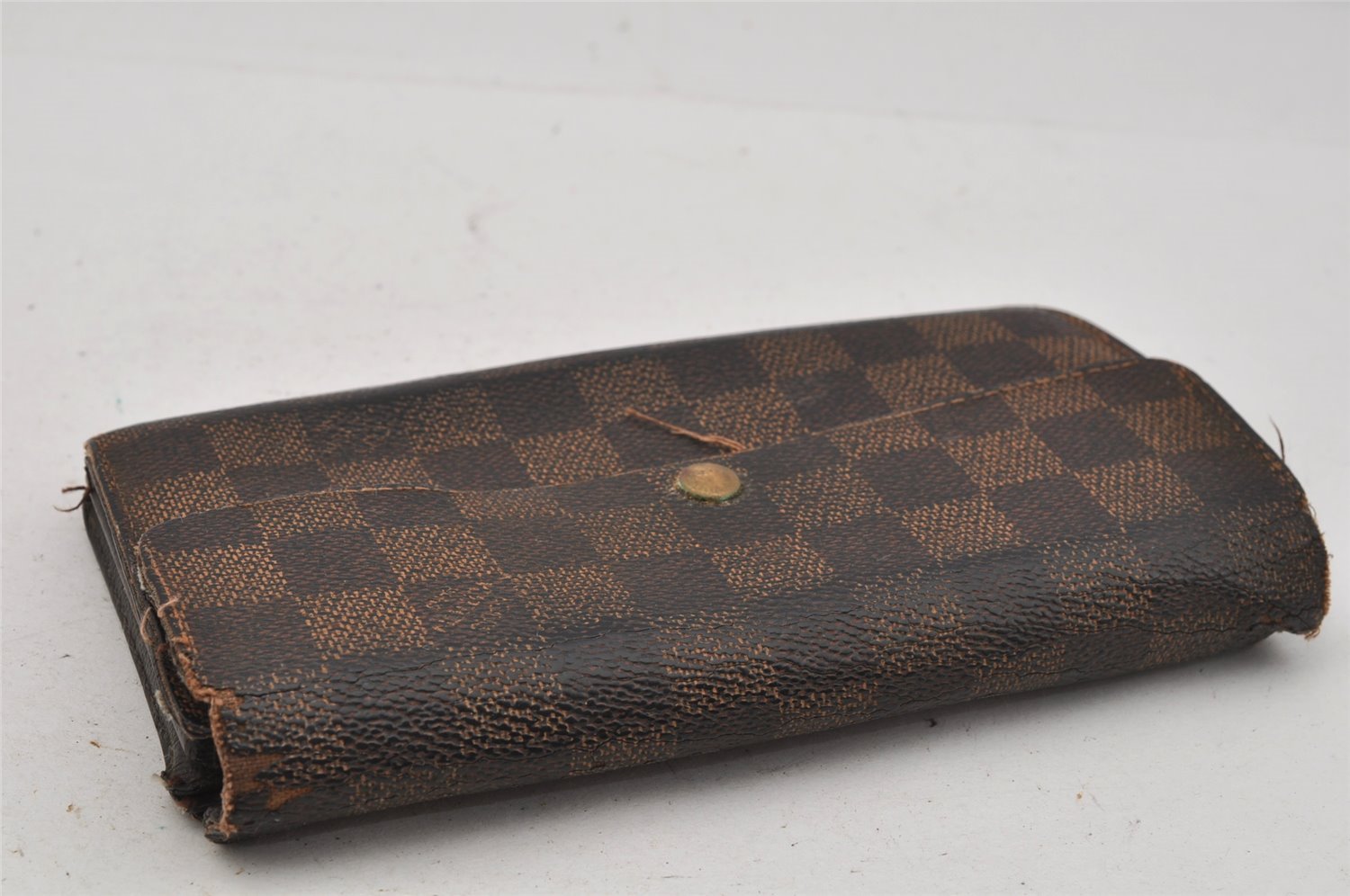 Authentic Louis Vuitton Damier Pochette Porte Monnaie Credit N61724 Wallet 0167J