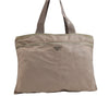 Authentic PRADA Vintage Nylon Tessuto Leather Shoulder Tote Bag White 0168K