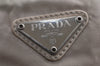Authentic PRADA Vintage Nylon Tessuto Leather Shoulder Tote Bag White 0168K