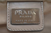 Authentic PRADA Vintage Nylon Tessuto Leather Shoulder Tote Bag White 0168K