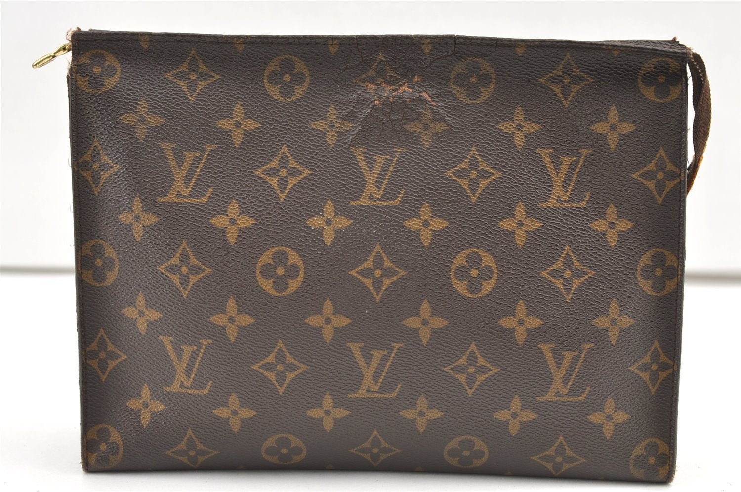 Auth Louis Vuitton Monogram Poche Toilette 26 Cosmetics Pouch Old Model LV 0169K